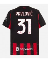 AC Milan Strahinja Pavlovic #31 Domácí Dres 2025-26 Krátký Rukáv